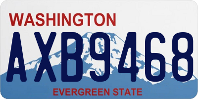 WA license plate AXB9468