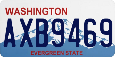 WA license plate AXB9469