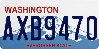 WA license plate AXB9470