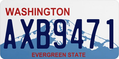 WA license plate AXB9471