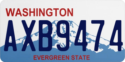 WA license plate AXB9474