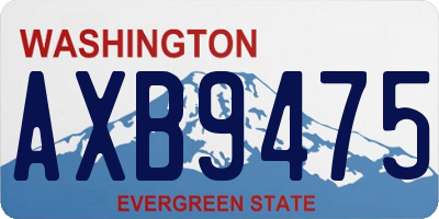 WA license plate AXB9475