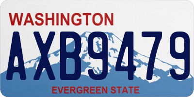 WA license plate AXB9479