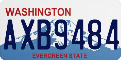 WA license plate AXB9484