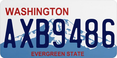WA license plate AXB9486