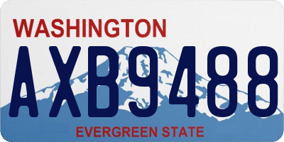 WA license plate AXB9488