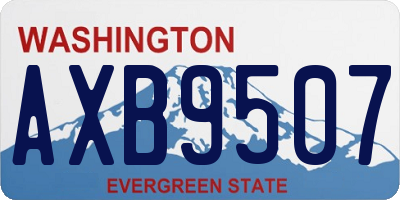 WA license plate AXB9507