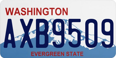 WA license plate AXB9509