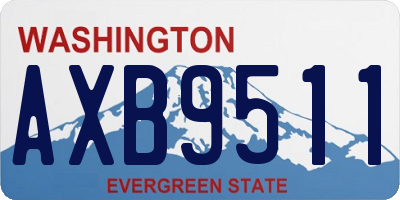 WA license plate AXB9511