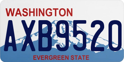 WA license plate AXB9520