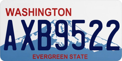 WA license plate AXB9522