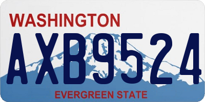 WA license plate AXB9524