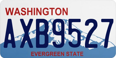 WA license plate AXB9527