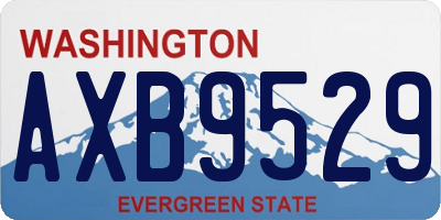 WA license plate AXB9529