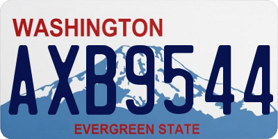 WA license plate AXB9544