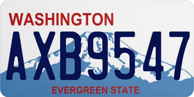 WA license plate AXB9547