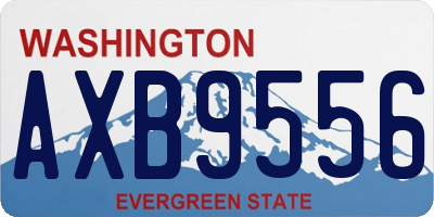 WA license plate AXB9556