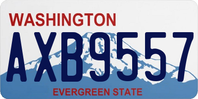 WA license plate AXB9557
