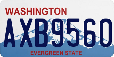 WA license plate AXB9560