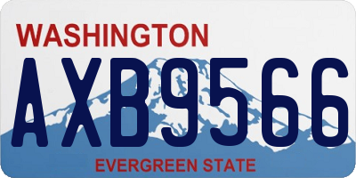 WA license plate AXB9566