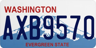 WA license plate AXB9570