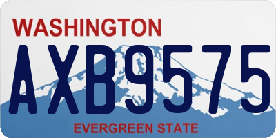 WA license plate AXB9575