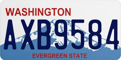 WA license plate AXB9584
