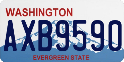 WA license plate AXB9590