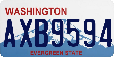 WA license plate AXB9594