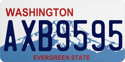 WA license plate AXB9595