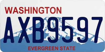 WA license plate AXB9597