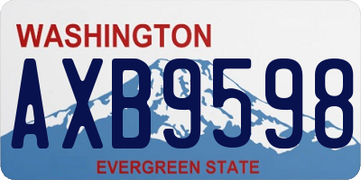 WA license plate AXB9598