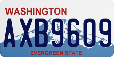 WA license plate AXB9609