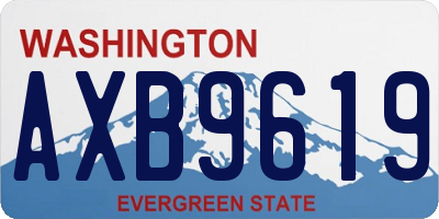 WA license plate AXB9619