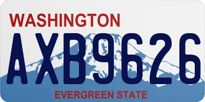 WA license plate AXB9626