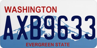WA license plate AXB9633