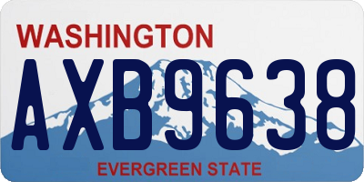 WA license plate AXB9638