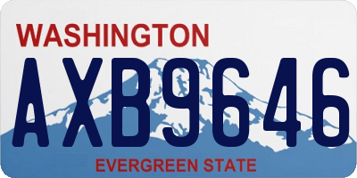 WA license plate AXB9646