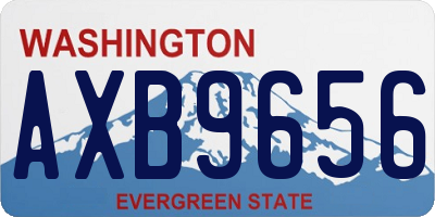 WA license plate AXB9656
