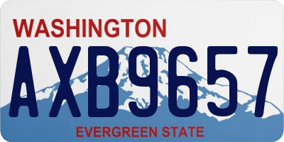 WA license plate AXB9657