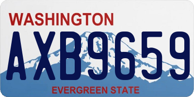 WA license plate AXB9659