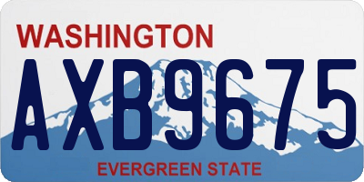 WA license plate AXB9675