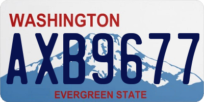 WA license plate AXB9677