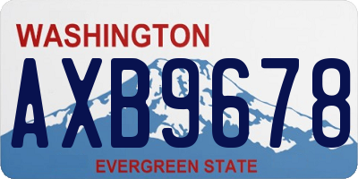 WA license plate AXB9678