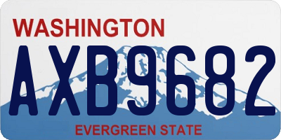 WA license plate AXB9682