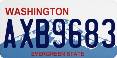 WA license plate AXB9683