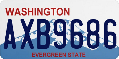 WA license plate AXB9686