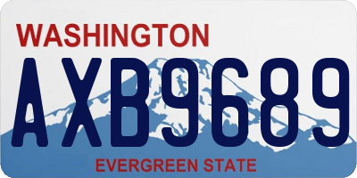 WA license plate AXB9689