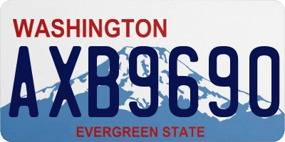 WA license plate AXB9690