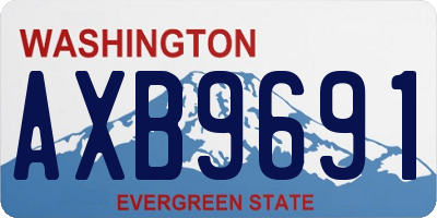 WA license plate AXB9691
